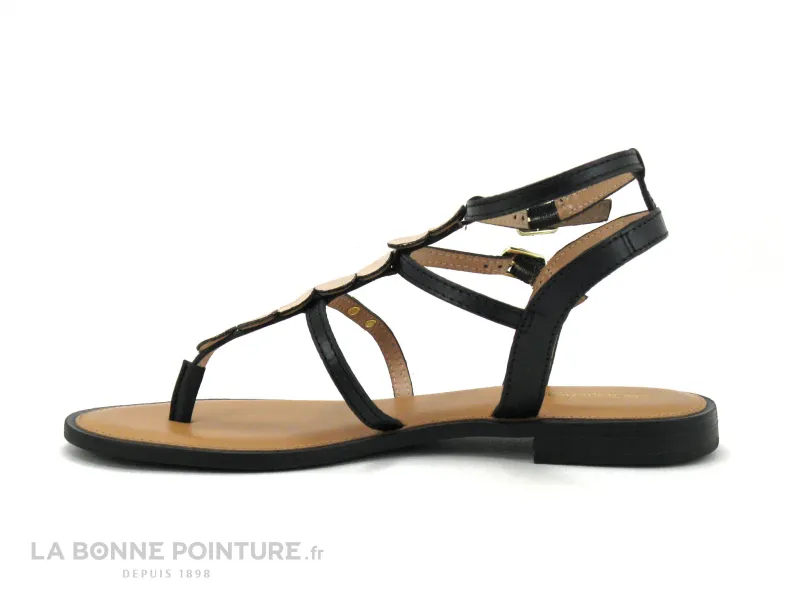 Achat chaussures Les Tropéziennes M.Belarbi Femme Entre-doigts, vente Tropeziennes HORELIA Noir Or - C330356 - Sandale tong mont