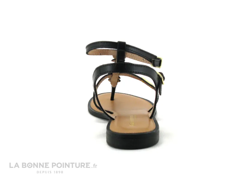 Achat chaussures Les Tropéziennes M.Belarbi Femme Entre-doigts, vente Tropeziennes HORELIA Noir Or - C330356 - Sandale tong mont