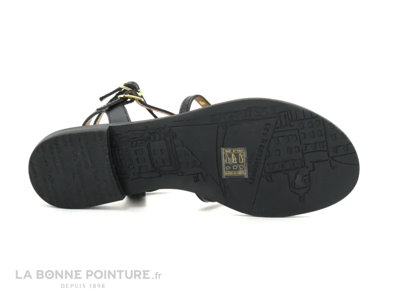 Achat chaussures Les Tropéziennes M.Belarbi Femme Entre-doigts, vente Tropeziennes HORELIA Noir Or - C330356 - Sandale tong mont