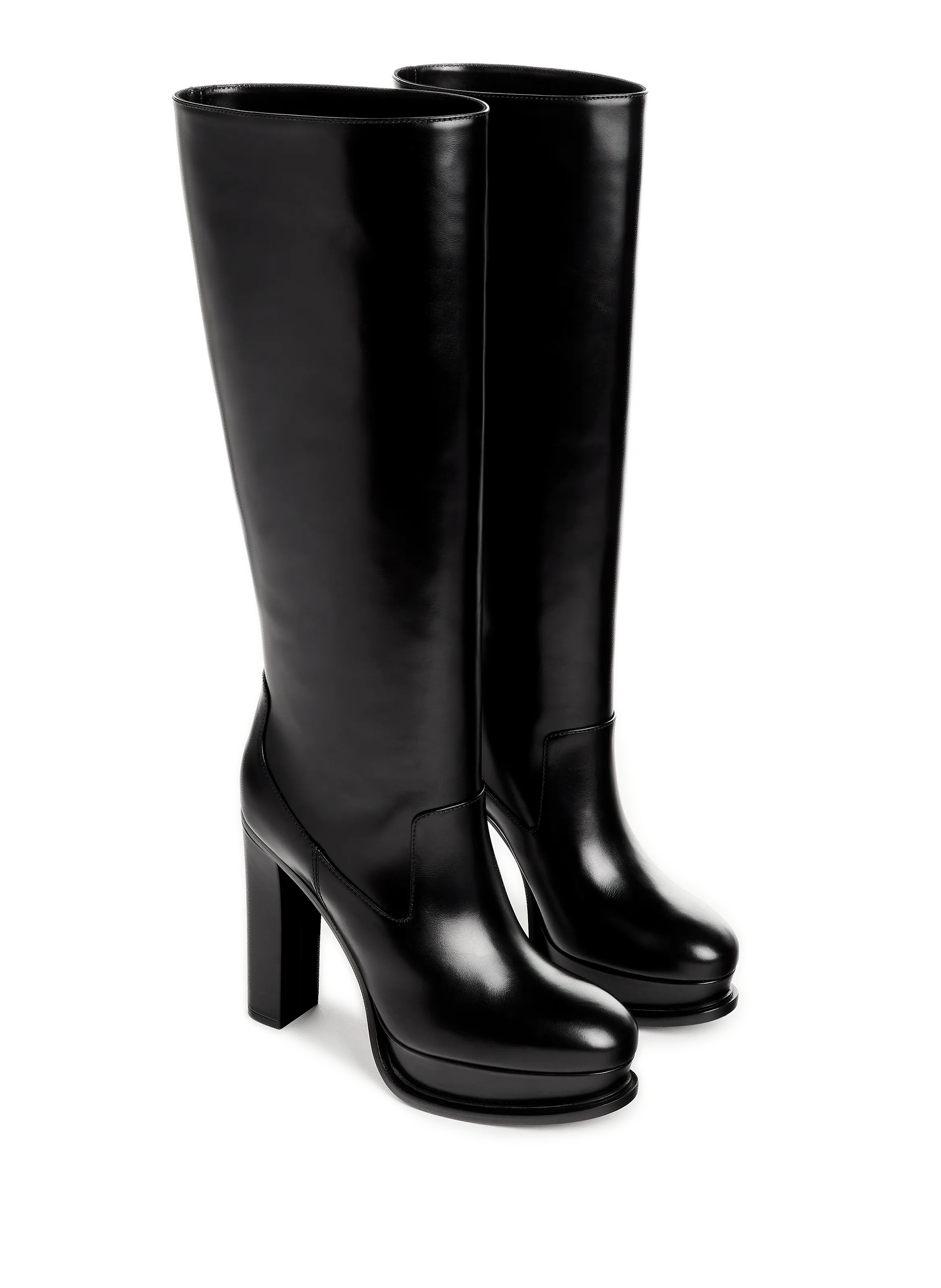 ALEXANDER MCQUEEN  Bottes en cuir - Noir