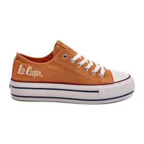 Baskets pour femmes à semelle épaisse Lee Cooper LCW-24-31-2216 Orange