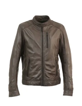 Blouson en cuir Agent Oakwood ref 50770 Marron