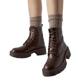 Bottines isolées marron à semelle épaisse par Cirillo brun