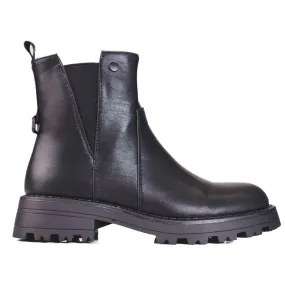 Bottines Jodhpur femme Shelovet noires en cuir écologique le noir