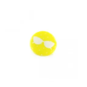 Bouton Polyester Lunettes à pois Jaune