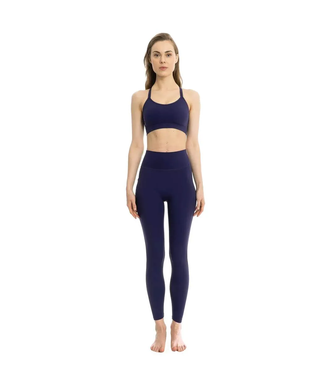 Brassière de sport amaya femme bleu marine Lookus