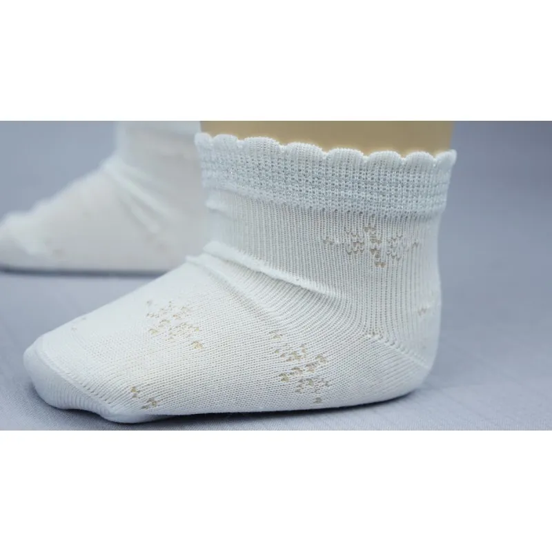 Chaussette blanche cérémonie fille résille