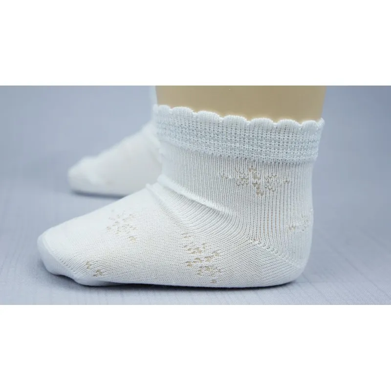 Chaussette blanche cérémonie fille résille