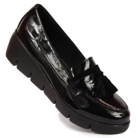 Chaussures femme en cuir verni noir Filippo le noir