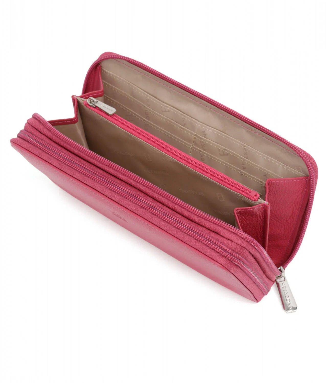 Compagnon voyage cuir vachette fuschia