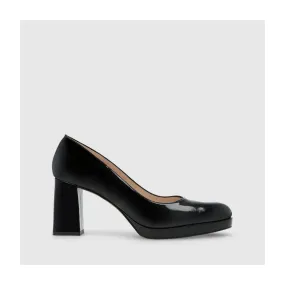 Escarpins femme en cuir verni noir | LODI Chaussures femme en ligne.