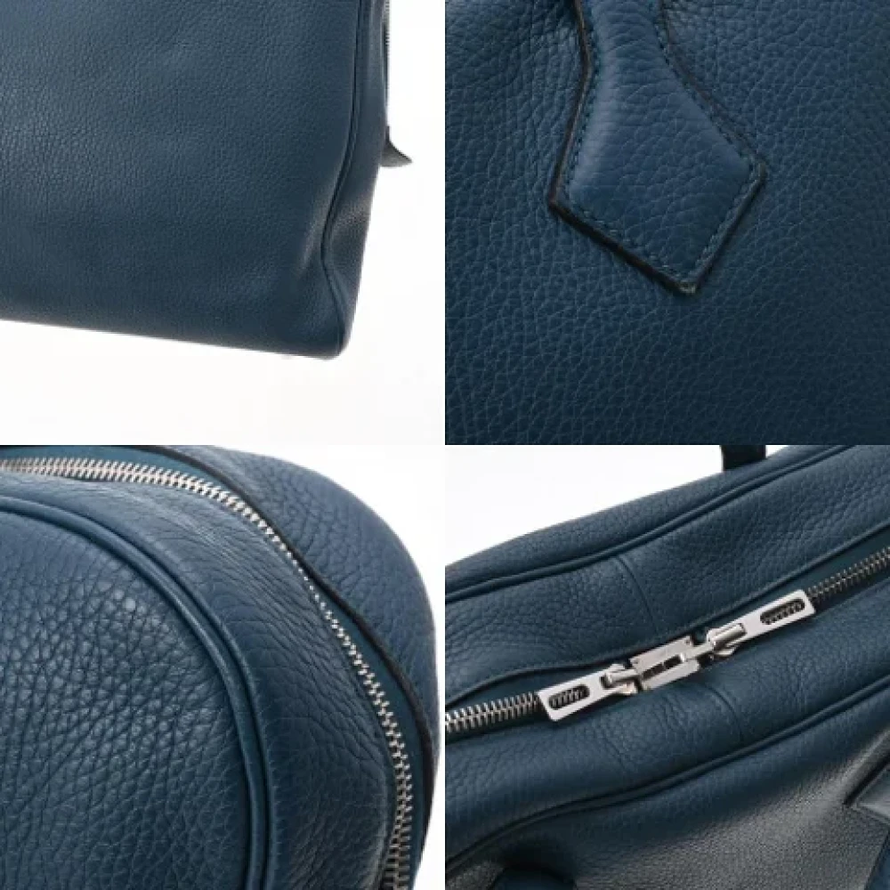 Hermès Victoria d`occasion en cuir bleu