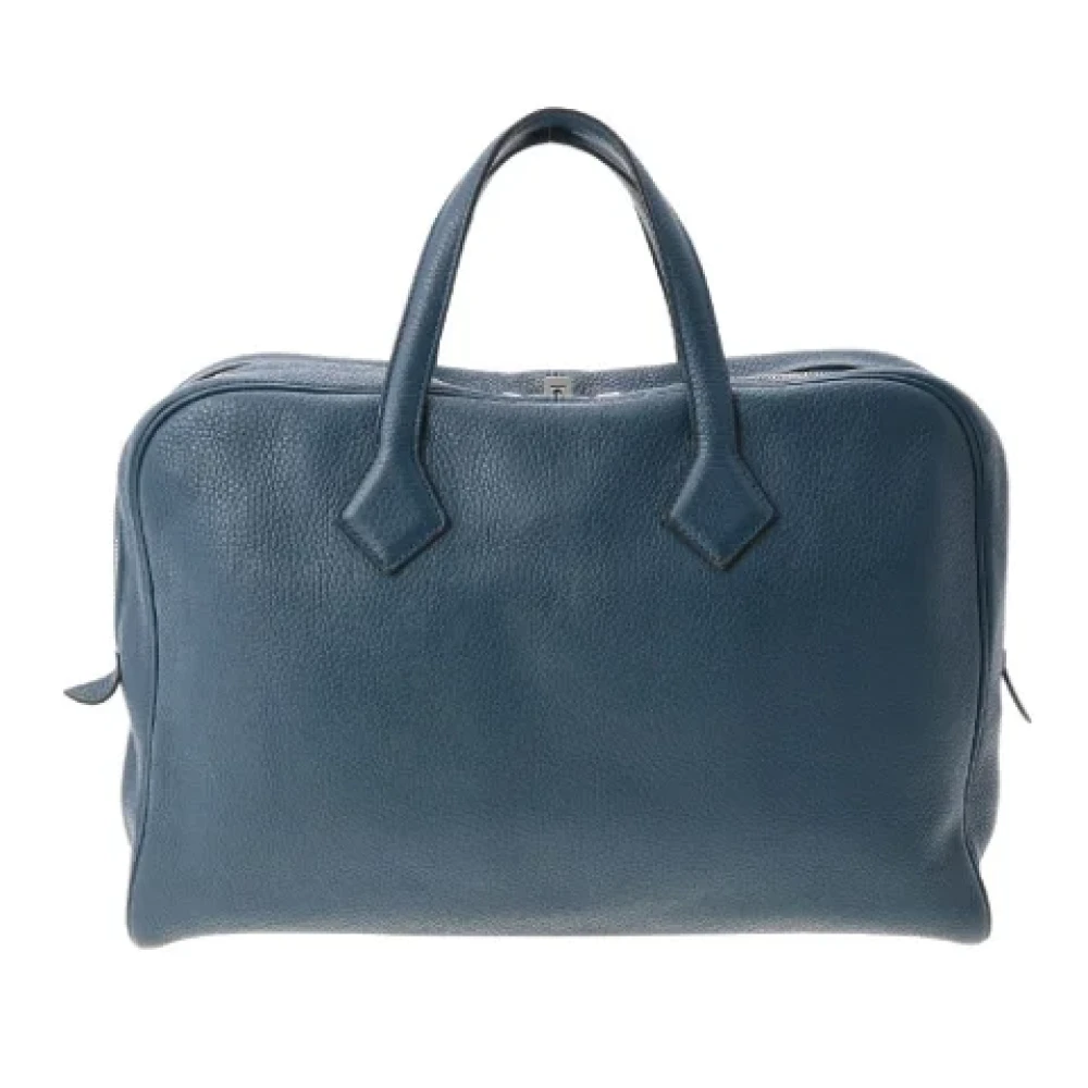 Hermès Victoria d`occasion en cuir bleu