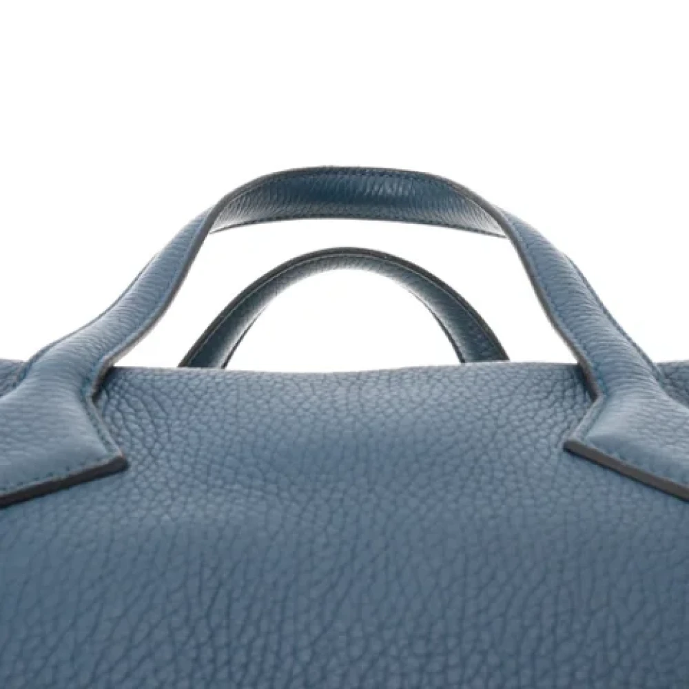 Hermès Victoria d`occasion en cuir bleu