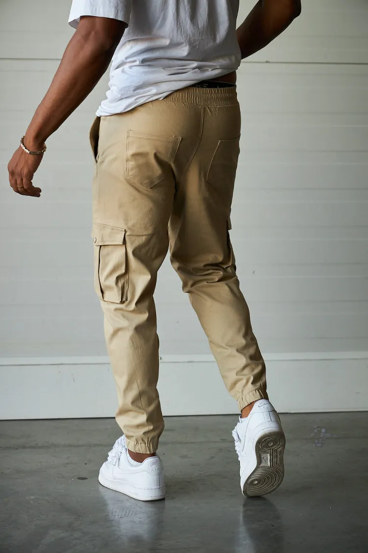 Joggerpant beige cargo