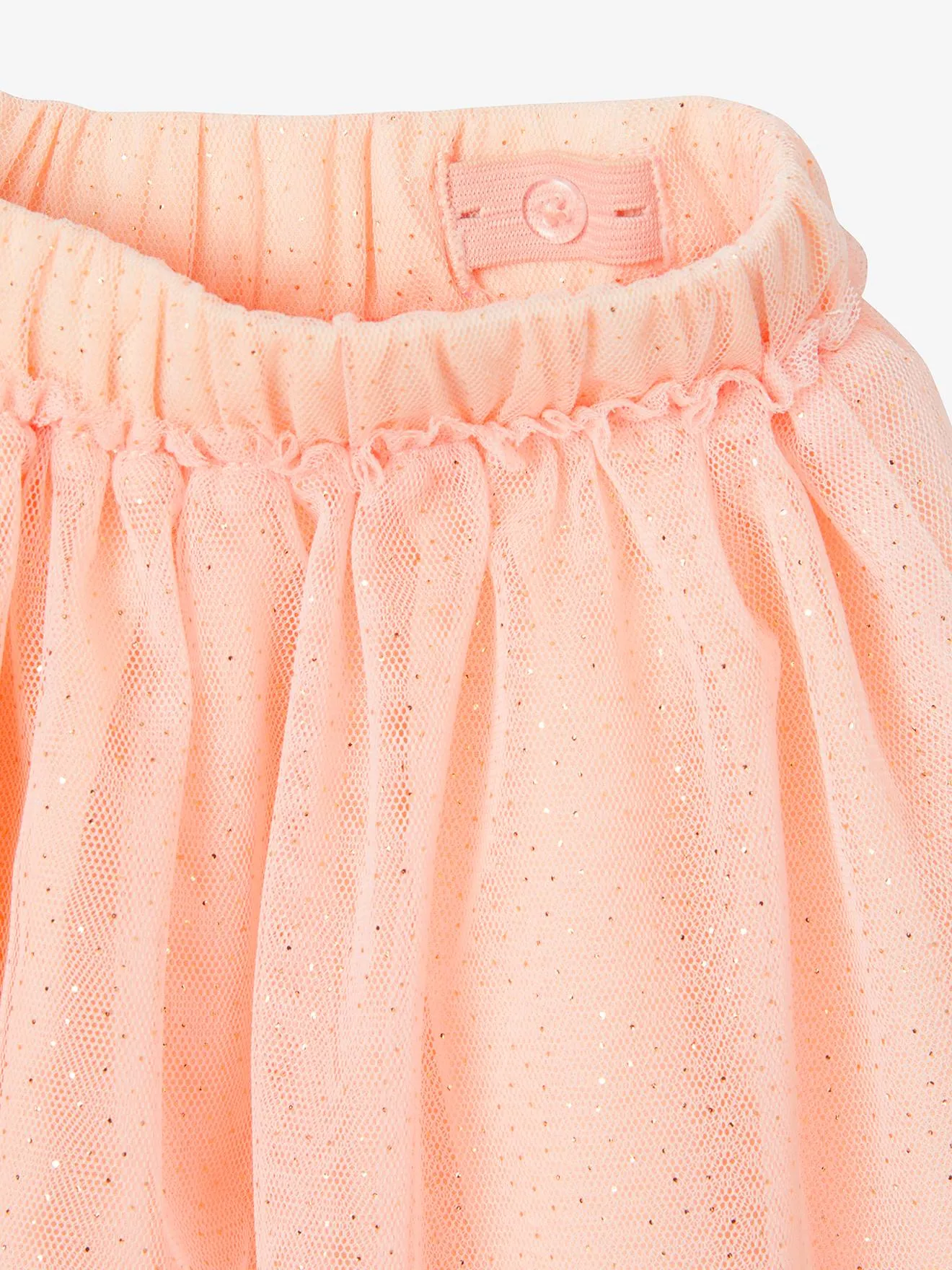 Jupon cérémonie en tulle pailleté fille rose nude - Vertbaudet