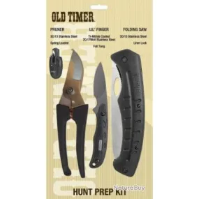 Kit de préparation Old Timer Lame en Acier Inox Manche en GRN  Etui en Nylon SCHOTP173CP07