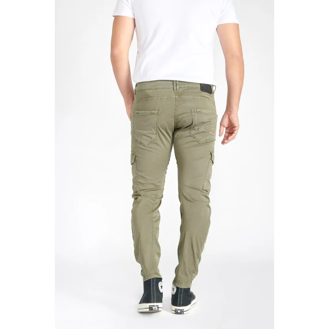 Pantalon cargo Alban kaki vert en coton | 3 Suisses