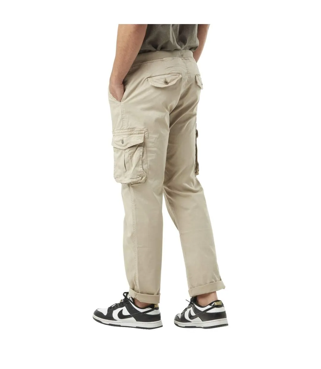 Pantalon cargo homme poches laterales avec écusson brodé en coton Ico Vondutch