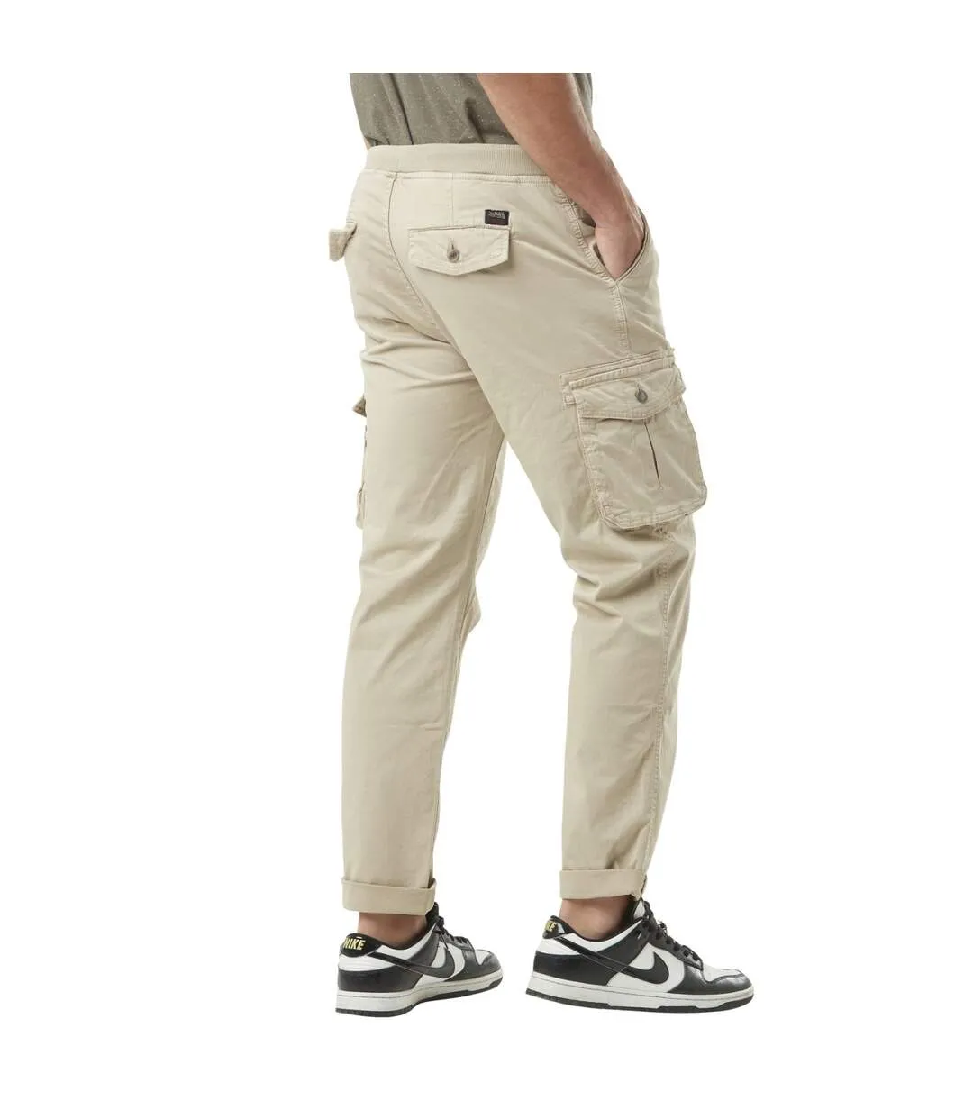 Pantalon cargo homme poches laterales avec écusson brodé en coton Ico Vondutch