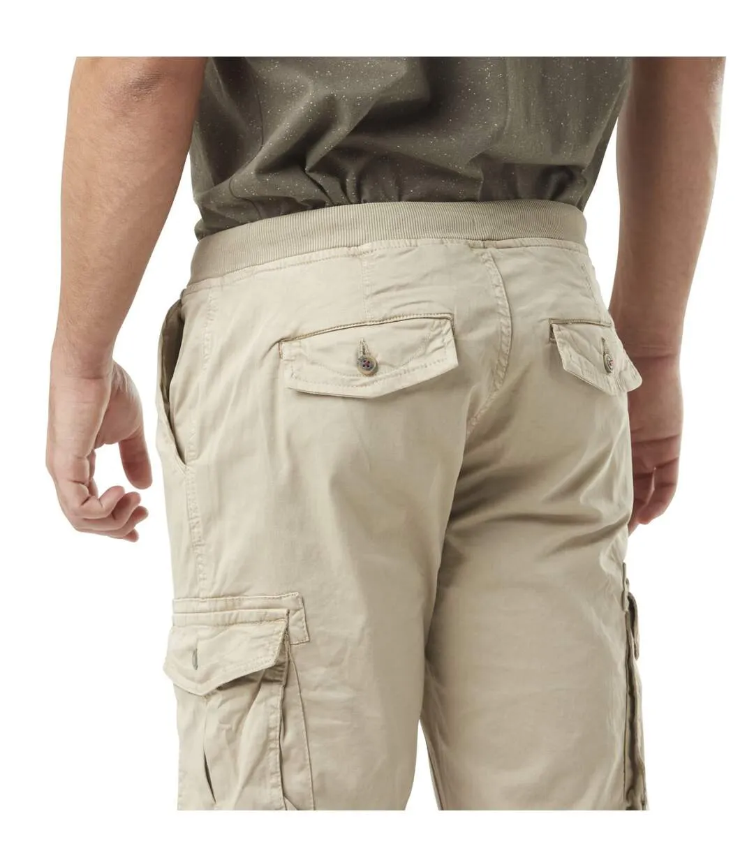 Pantalon cargo homme poches laterales avec écusson brodé en coton Ico Vondutch