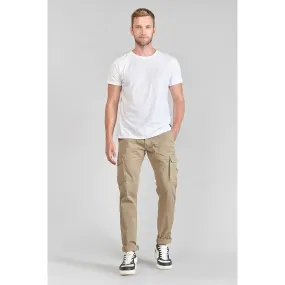 Pantalon cargo Lakme beige sable blanc en coton | 3 Suisses