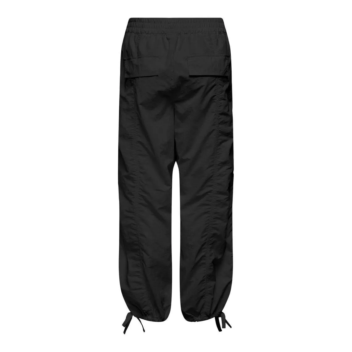 Pantalon cargo taille moyenne noir en nylon Zoé | 3 Suisses