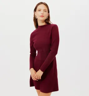 Robe courte en tricot Femme - Bordeaux