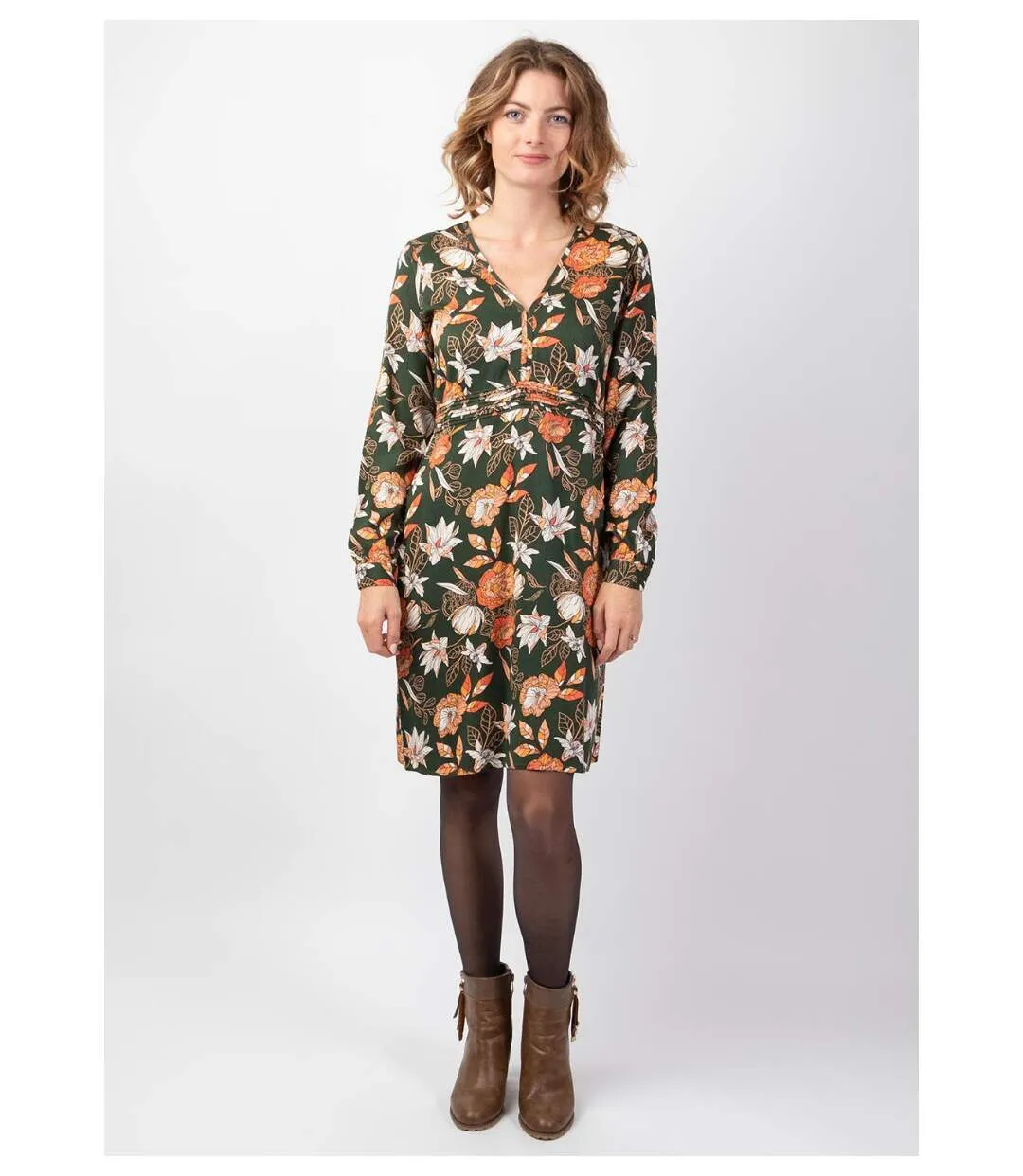 Robe courte hiver manches longues en viscose épais HELENA Coton Du Monde