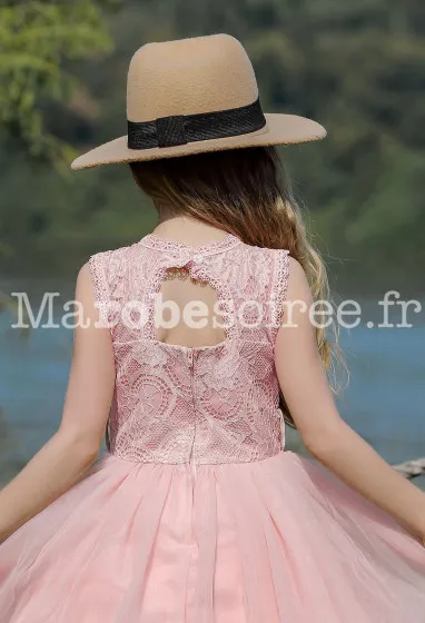 Robe de cérémonie bohème Réf EF7791 en Coton, Dentelle, Paillette, Sequins