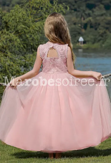 Robe de cérémonie bohème Réf EF7791 en Coton, Dentelle, Paillette, Sequins