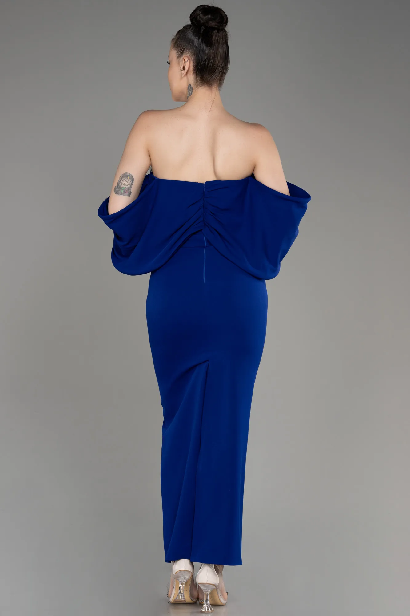 Robe de Cérémonie Midi Bleu Saxe ABK2074