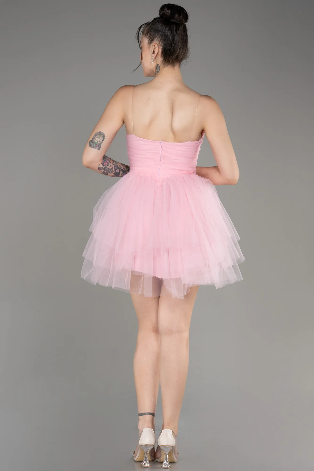 Robe de Cérémonie Mini Rose ABK2089