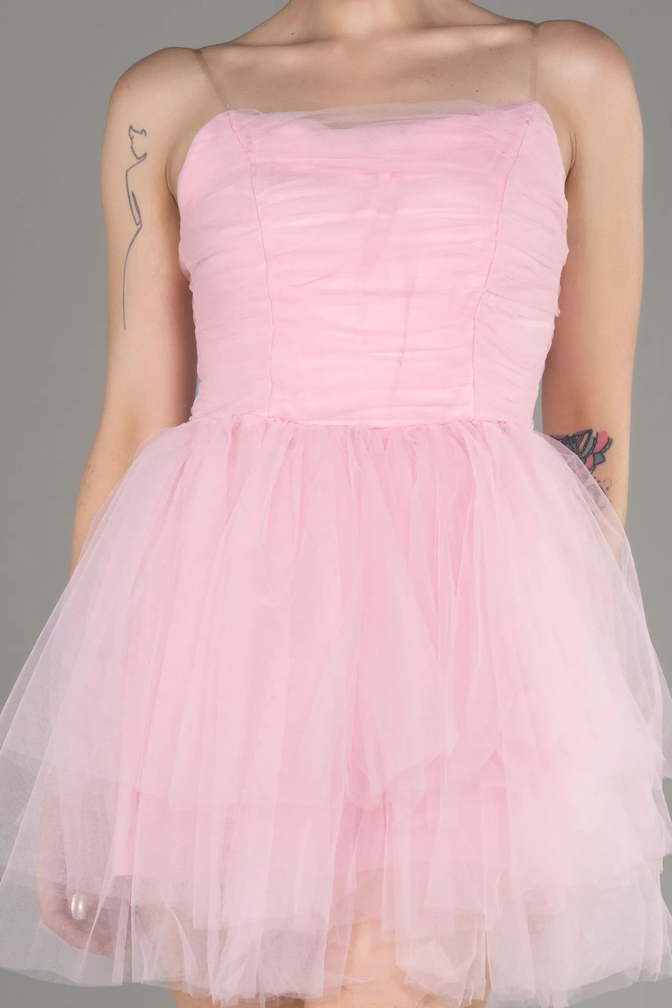 Robe de Cérémonie Mini Rose ABK2089