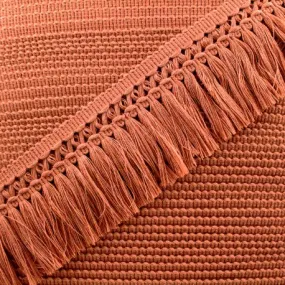 Ruban galon franges dentelle au crochet 65mm - rouille