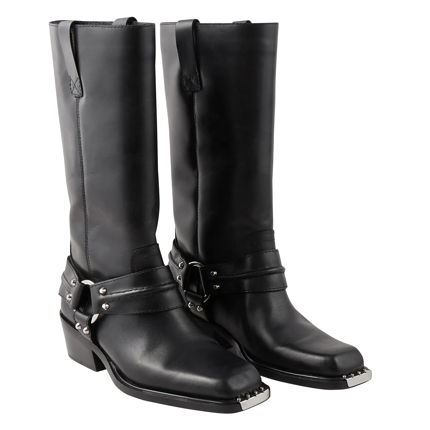 SANDRO  Bottes en cuir sixten - Noir