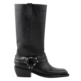 SANDRO  Bottes en cuir sixten - Noir