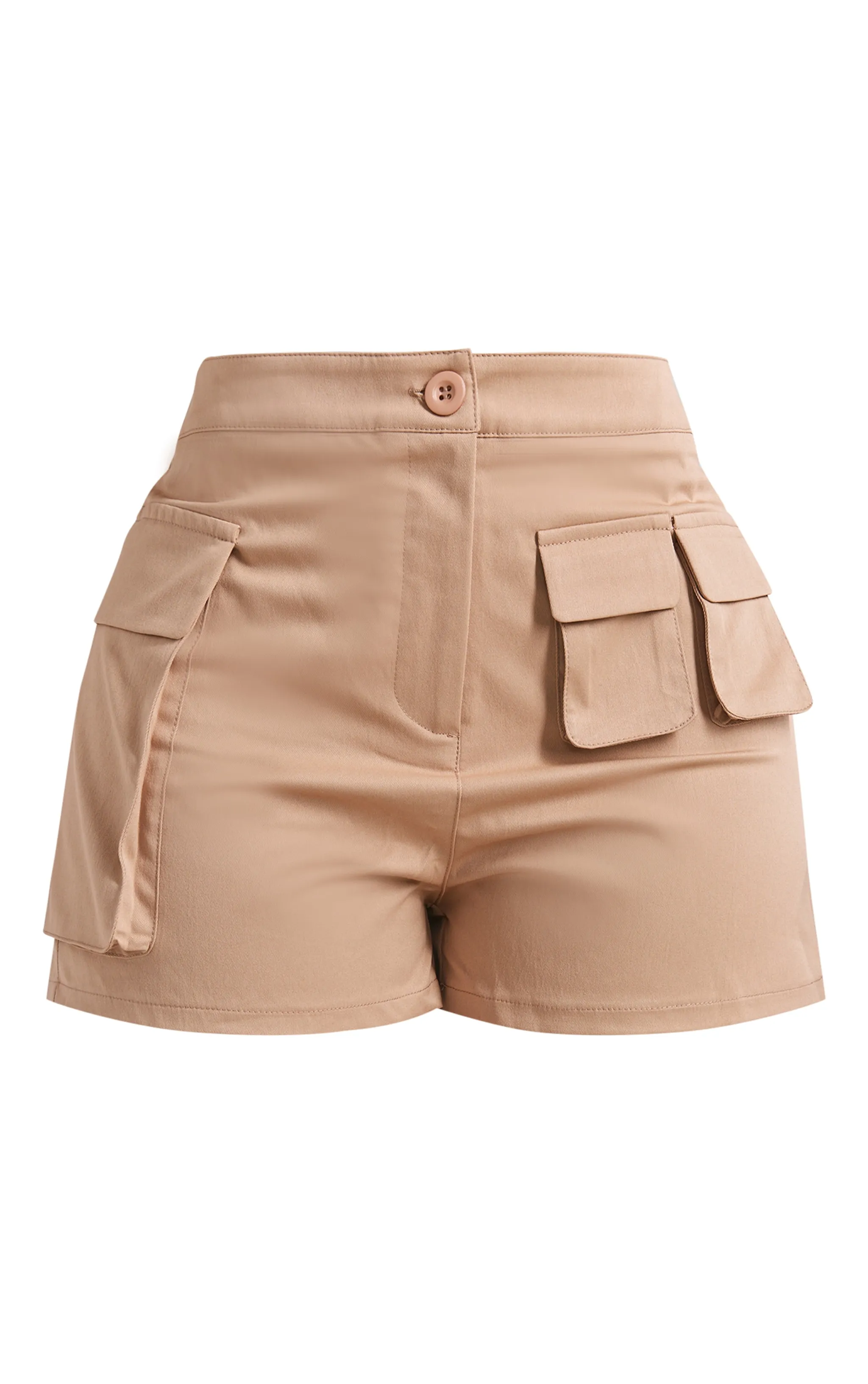 Shape Short cargo en maille sergée taupe détail poches