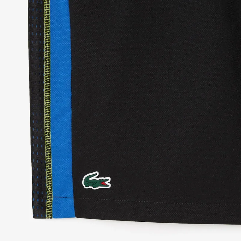 SHORT LACOSTE TENNIS EN POLYESTER RECYCLÉ NOIR