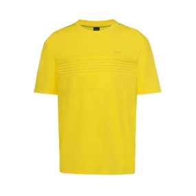 T-SHIRT TEE 5 BOSS EN COTON POLYESTER JAUNE