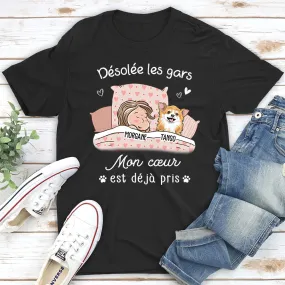 T-shirt Unisex Personnalisé - Mon Coeur Est Déjà Pris