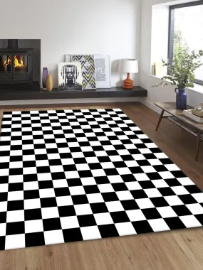 Tapis DAMIER - Noir Blanc