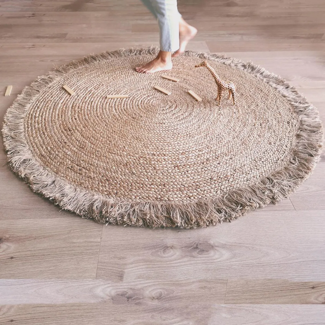 Tapis jute avec franges TERRA | 3 Suisses