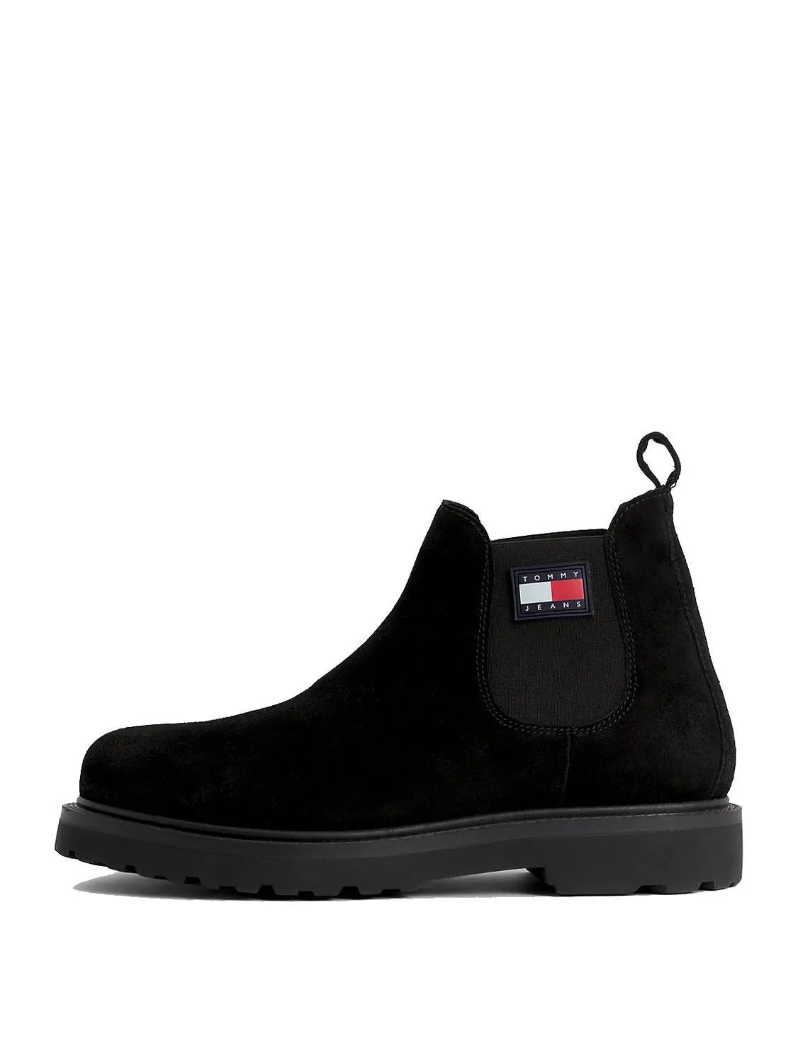 Tommy Hilfiger Tommy Jeans Chelsea Bottes En Cuir Suédé Noir - Achetez À Prix Outlet!