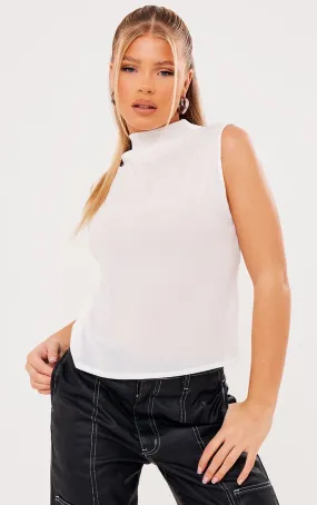 Top en mousseline de soie texturée transparente ivoire